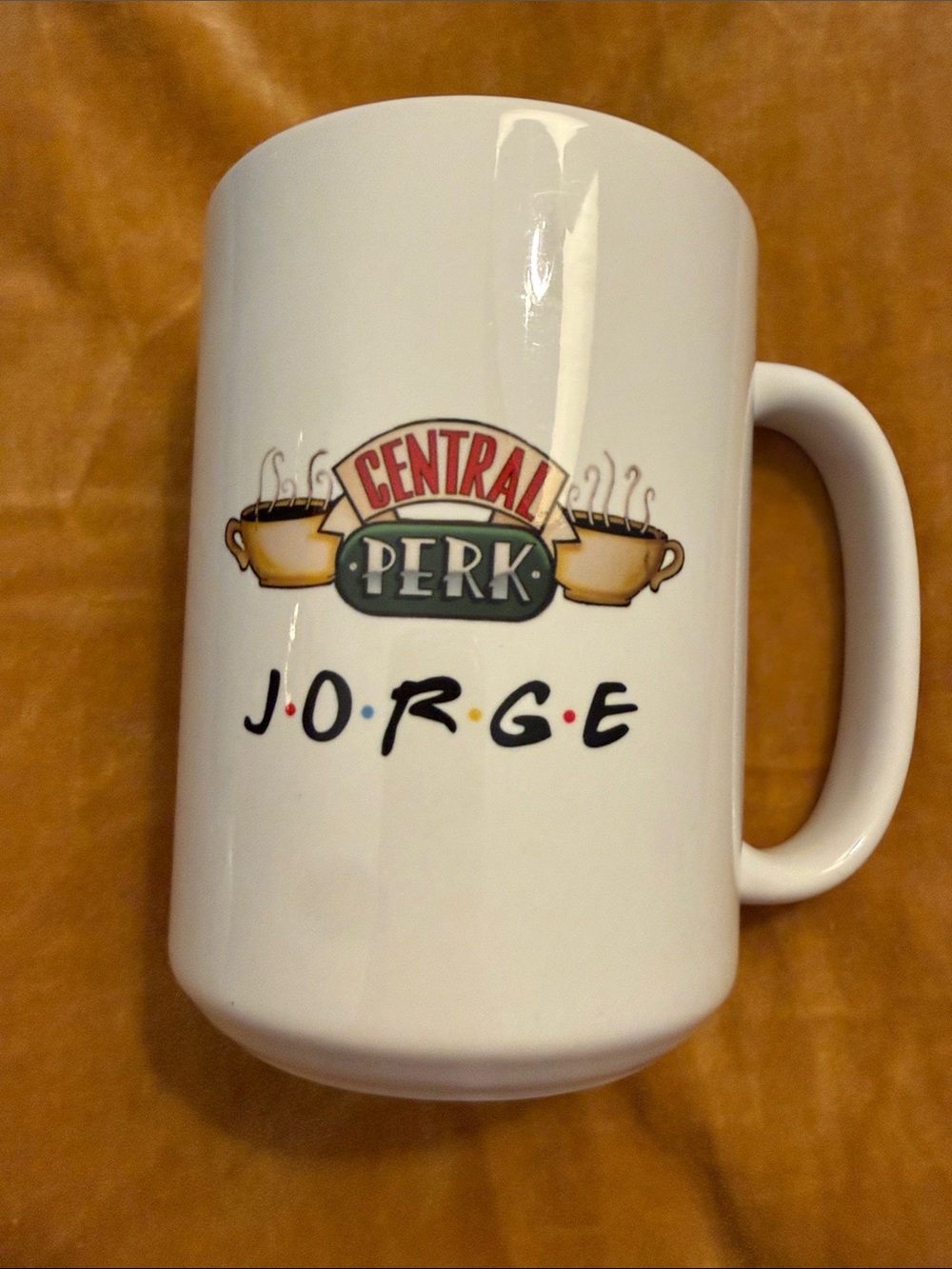 Central Perk White Ceramic Mug with Custom Name